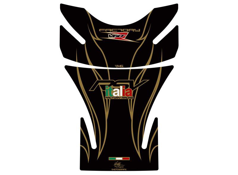 Protection de Réservoir Moto Noir - Or pour APRILIA Tuono 1000 - RSV 1000 (01-03)