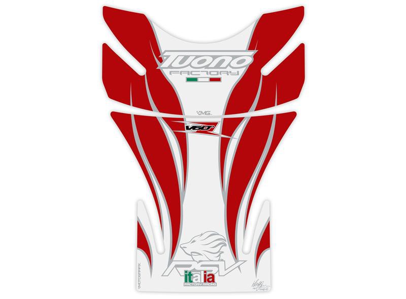 Protection de Réservoir Moto Blanc - Rouge pour APRILIA Tuono - RSV4 - RSV 1000 (06-11)