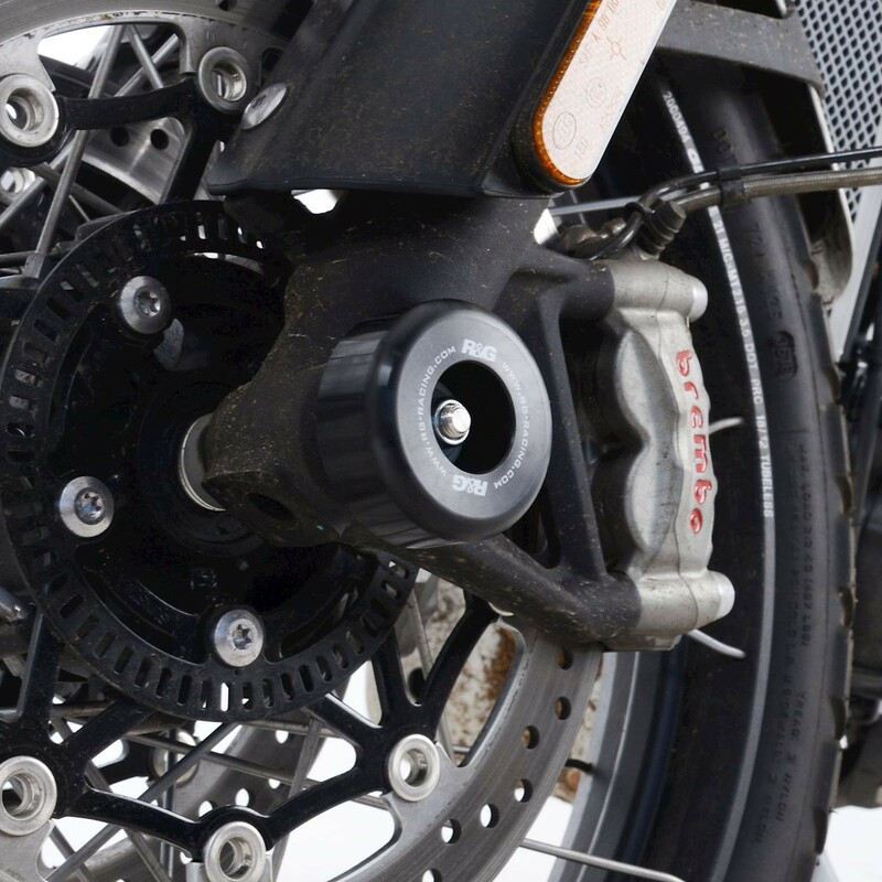Roulettes de protection de fourche R&G pour Scrambler 1200 XC XE (19-23) - FP0231BK