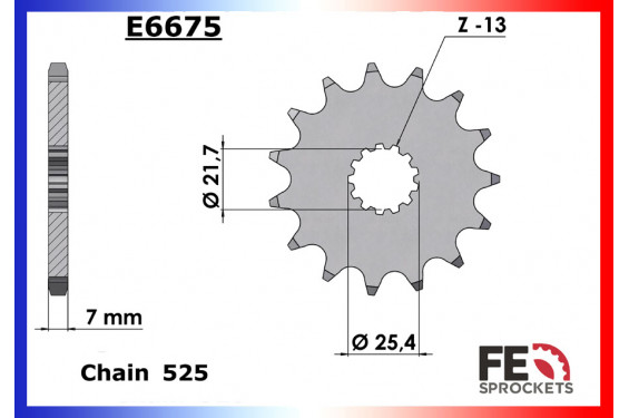 Pignon de Sortie de Boîte FE pour Suzuki GSX-F 650 (08-16)