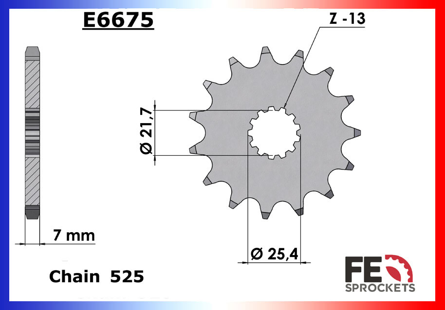 Pignon de Sortie de Boîte FE pour Suzuki GSX-F 650 (08-16)