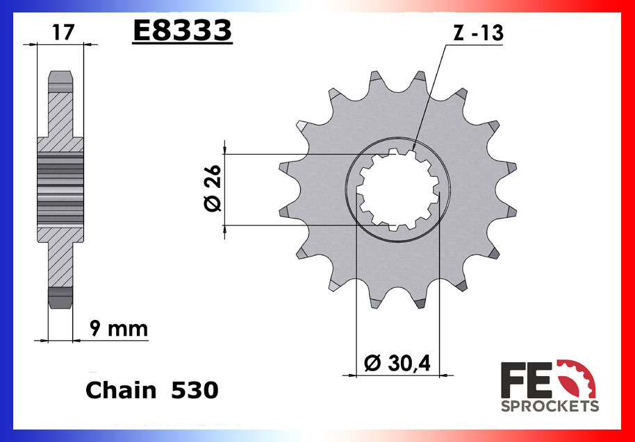 Pignon de Sortie de Boîte FE pour Honda 900 Hornet (02-06)