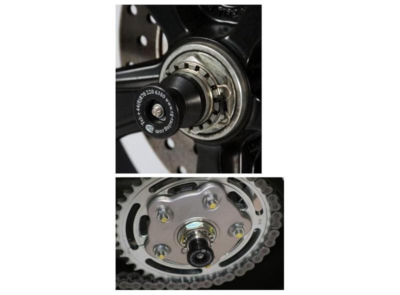 Roulettes diabolo arrière R&G pour 1100 Hypermotard, Evo (07-10) - SS0006BK