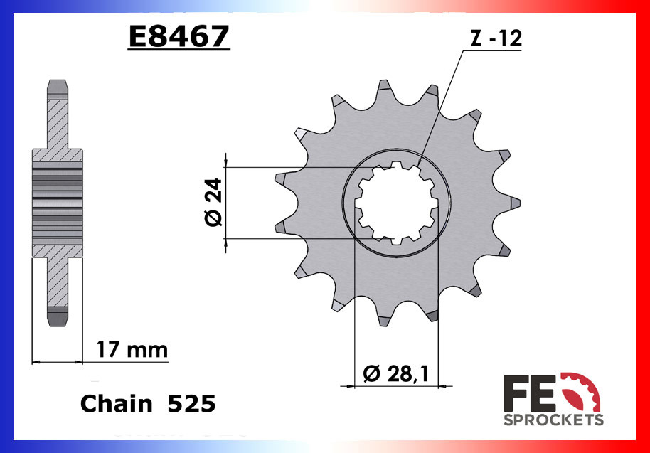 Pignon de Sortie de Boîte FE pour Honda CBF 600 (04-13)