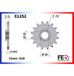 Pignon de Sortie de Boîte FE pour KTM 690 Enduro (08-21)
