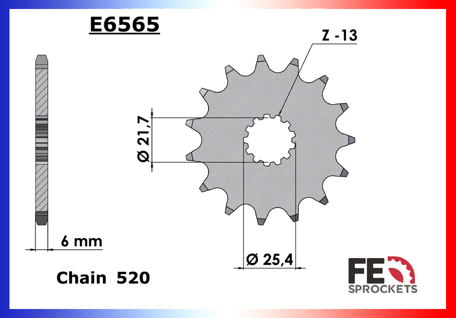 Pignon de Sortie de Boîte FE pour Kawasaki ER6 N et F (05-17)