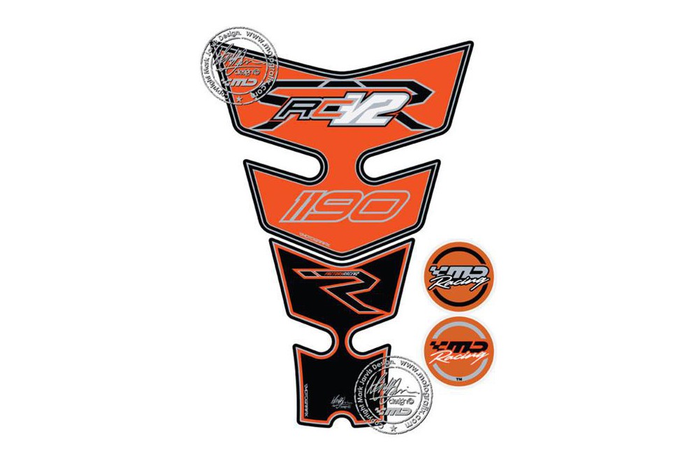 4R Protection Réservoir Adhésive Rhino Extra Strong – Orange KTM | 11,5 X 20,5 Cm | Anti-Rayures & Antidérapante Pour Moto Cross/Enduro