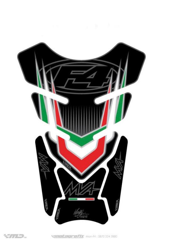 Protection de Réservoir Moto Universel Noir pour MV Agusta