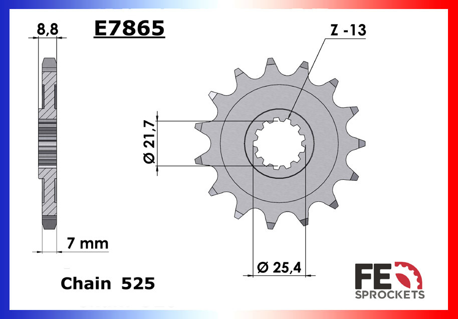 Pignon de Sortie de Boîte FE pour Kawasaki KLV 1000 (04-06)