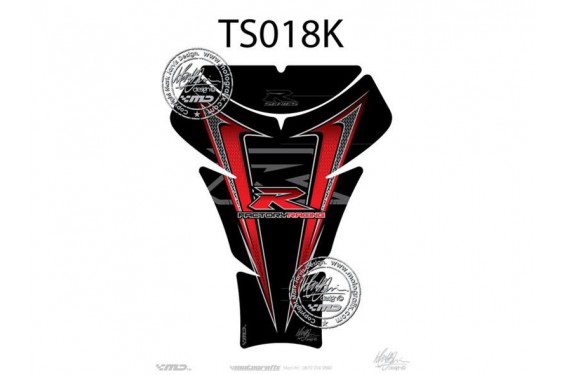 Protection de Réservoir Moto Noir - Rouge pour Suzuki GSX-R  600 / 750 / 1000 (05-16)