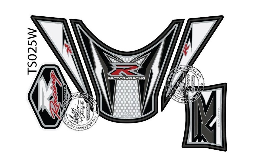 Protection de Réservoir Moto Blanc pour SUZUKI GSXR 1000 (1216