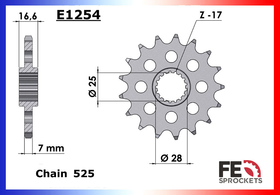 Pignon de Sortie de Boîte FE pour KTM 950 Super Enduro R (06-09)