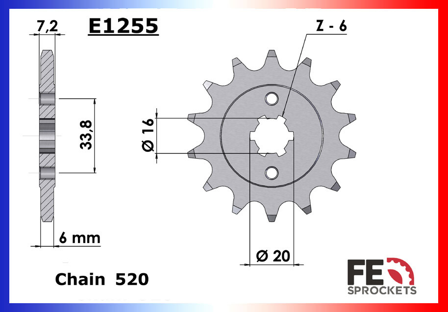 Pignon de Sortie de Boîte FE pour KTM 125 Duke (14-21)