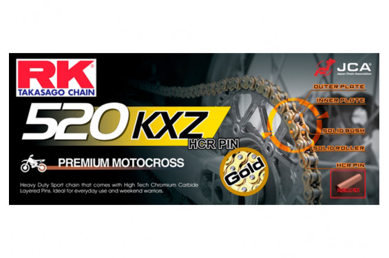 Chaîne de transmission Moto Cross RK 520 KXZ Super Renforcé