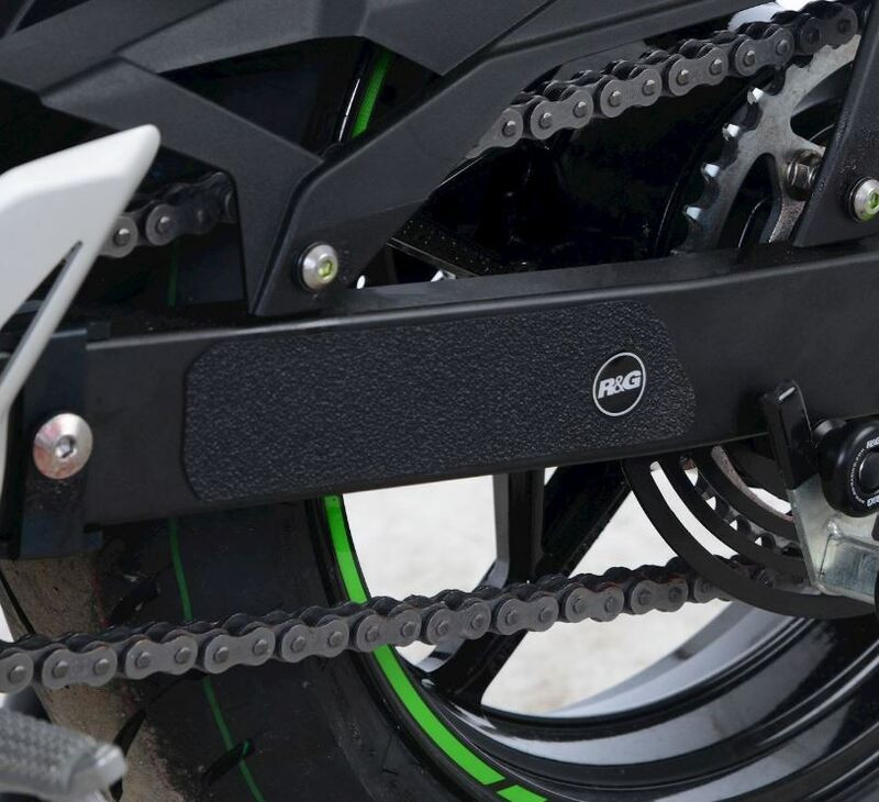 Protection Bras Oscillant et Silencieux Anti-Frottement R&G pour Kawasaki Ninja 400 - KRT (18-21) - EZBG409BL