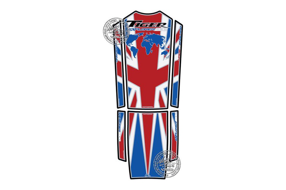 Protection de Réservoir Moto Union Jack pour Triumph Tiger 1200 (1219