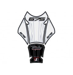 Protection de Réservoir Moto Blanc - Noir pour Triumph 675 Daytona - Street Triple (12-17)