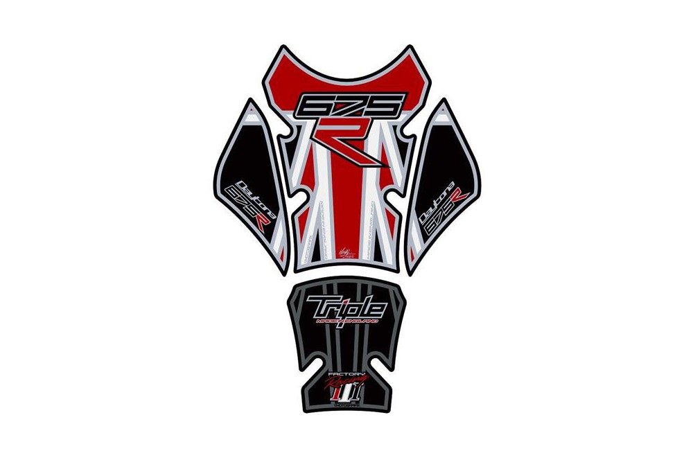 Protection de Réservoir Moto Noir Rouge pour Triumph 675 Daytona