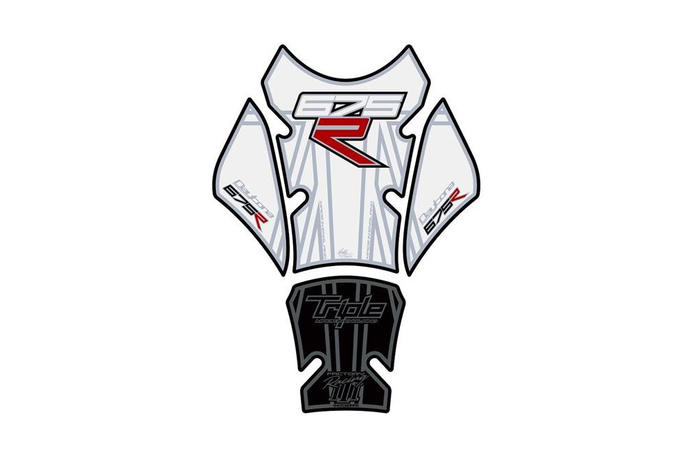 Protection de Réservoir Moto Noir Blanc pour Triumph 675 Daytona