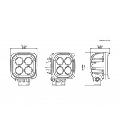Feux Additionnels Moto - Quad DENALI S4 Led 7w - DNL.S4.050