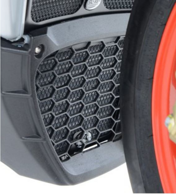 Protection de Radiateur d'Huile Alu (Titane) R&G pour Aprilia RSV4 RR - RF & Factory (15-24) - OCG0025TI