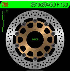 Disque de Frein Moto NG Brake Avant pour Honda CB 1300 F (03-11) 788
