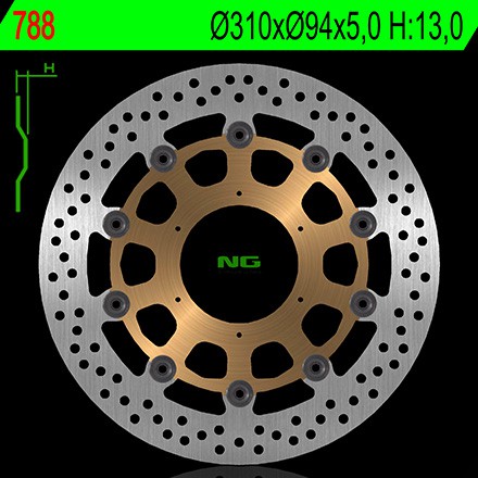 Disque de Frein Moto NG Brake Avant pour Honda CB 1300 F (03-11) 788