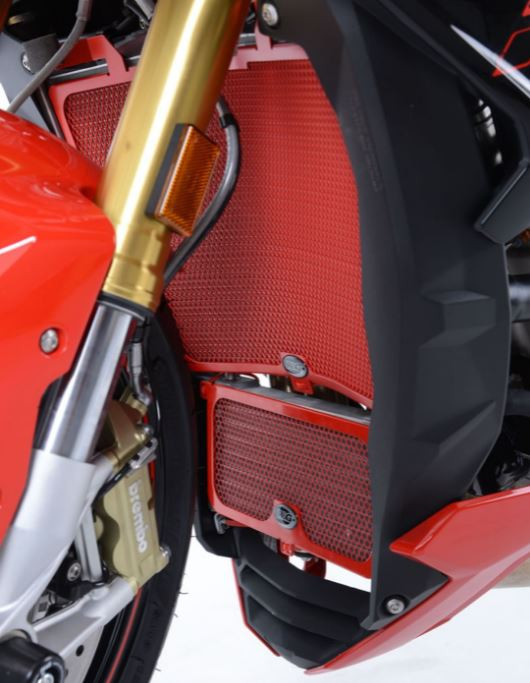 Protection de Radiateur d'Huile Alu Rouge R&G pour BMW S 1000 XR (15-19) - OCG0005RE