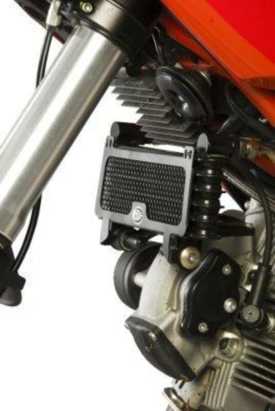 Protection de Radiateur d'Huile Alu Rouge R&G pour Ducati 796 Hypermotard (10-12) - OCG0006RE