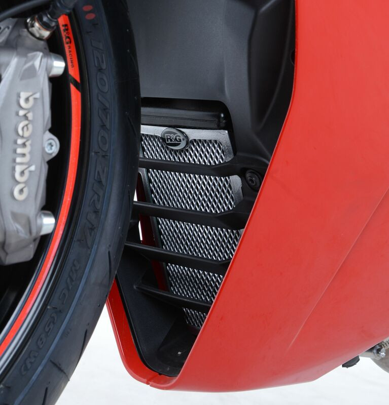 Protection de Radiateur d'Huile Alu Argent R&G pour Ducati 939 Supersport - S (17-23) - OCG0031SI