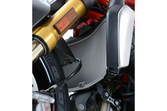 Protection de Radiateur Alu (Titane) R&G pour Ducati Hypermotard 950 (19-23)