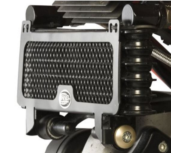Protection de Radiateur d'Huile Alu Rouge R&G pour Ducati Hypermotard 1100 - S (07-09) - OCG0006RE