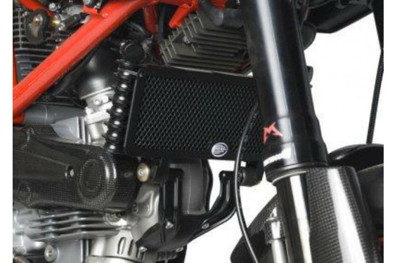 Protection de Radiateur d'Huile Alu R&G pour Ducati Hypermotard 1100 Evo - SP (10-12) - OCG0007BK
