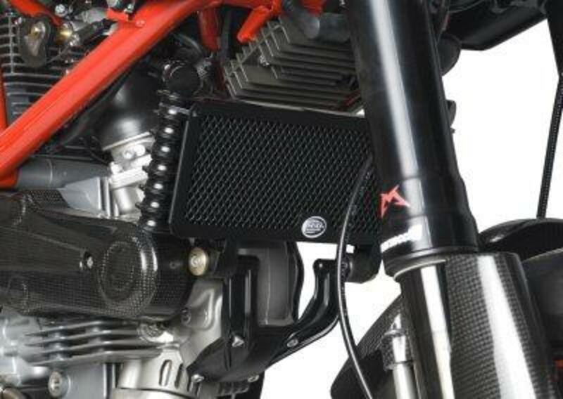 Protection de Radiateur d'Huile Alu R&G pour Ducati Hypermotard 1100 Evo - SP (10-12) - OCG0007BK