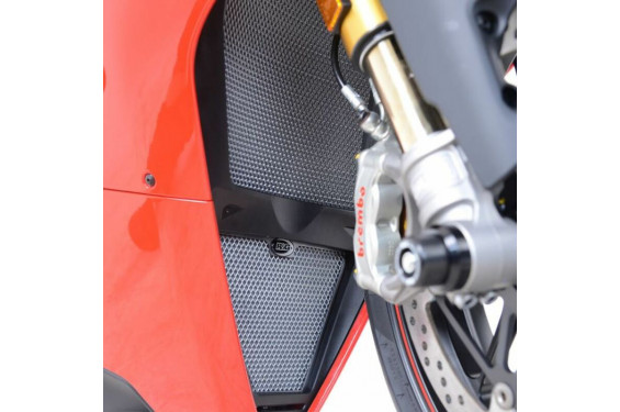 Protection de Radiateur Eau & Huile Alu (Titane) R&G pour 1100 Panigale V4 (17-24) - RAD9021RACINGTI Protection de Radiateur Eau & Huile Alu (Titane) R&G pour 1100 Panigale V4 (17-24) - RAD9021RACINGTI