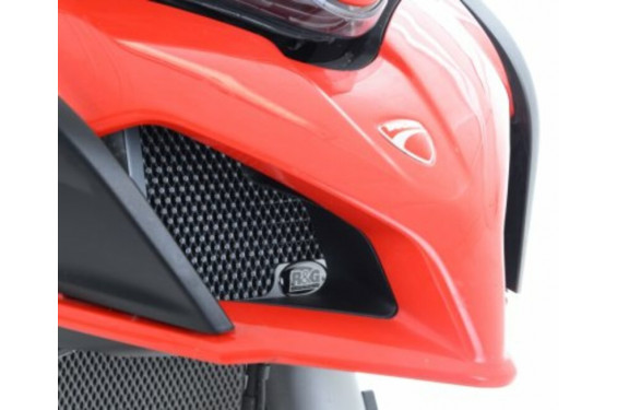 Protection de Radiateur d'Huile Alu Rouge R&G pour Ducati Multistrada 1200 (15-17) 1200 Enduro (16-18) - OCG0026RE