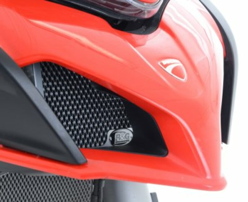 Protection de Radiateur d'Huile Alu Rouge R&G pour Ducati Multistrada 1200 (15-17) 1200 Enduro (16-18) - OCG0026RE