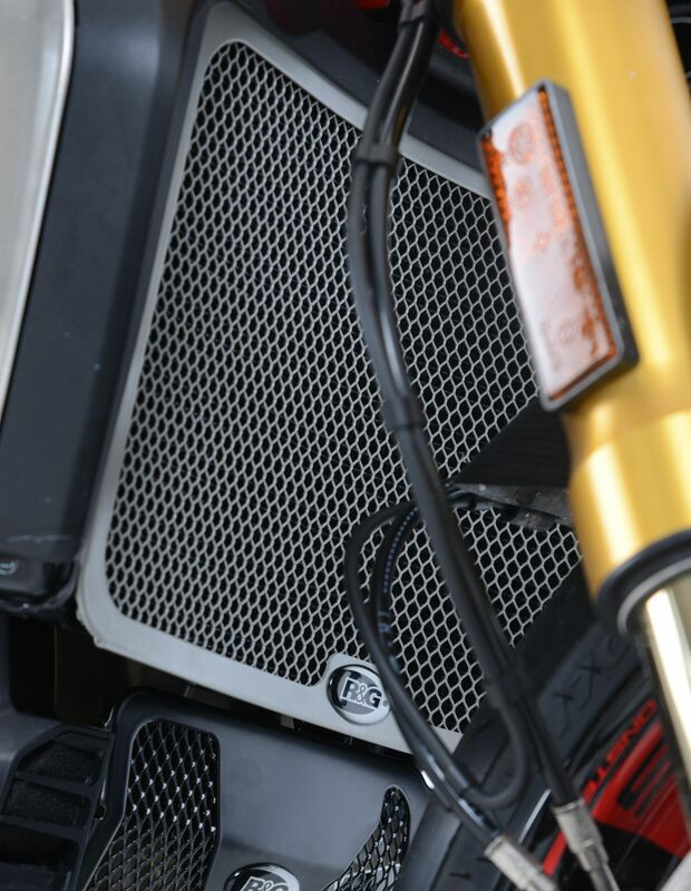 Protection de Radiateur Alu Titane R&G pour Ducati Monster 1200 - R & S (14-20)