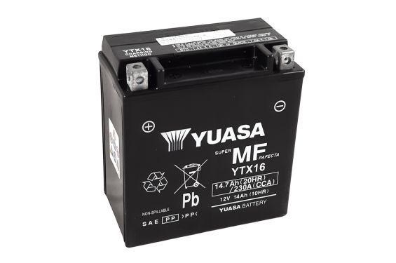 Batterie Moto Yuasa YTX16 / Activée Usine