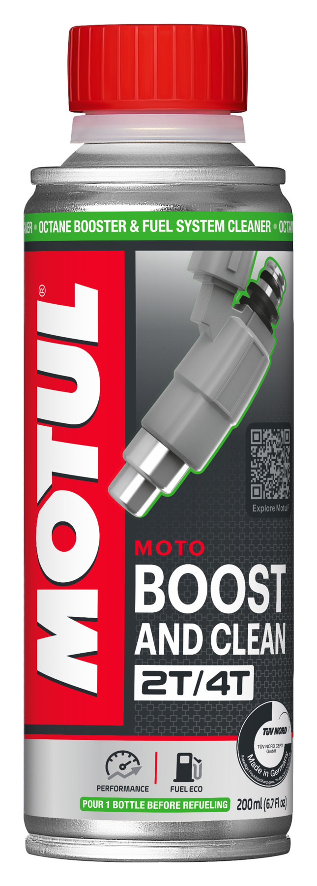 Motul Boost & Clean, Nettoyant Circuit d'Essence Moto, Quad et Scooter