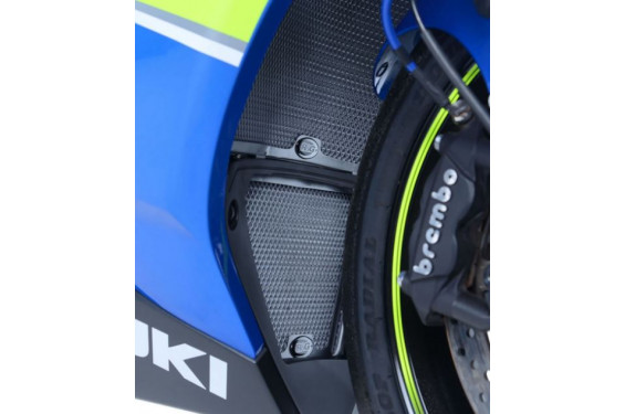 Protection de Radiateur d'Huile Alu Bleu R&G pour Suzuki GSX-R 1000 et R (17-23) - OCG0030BLUE Protection de Radiateur d'Huile Alu Bleu R&G pour Suzuki GSX-R 1000 et R (17-23) - OCG0030BLUE