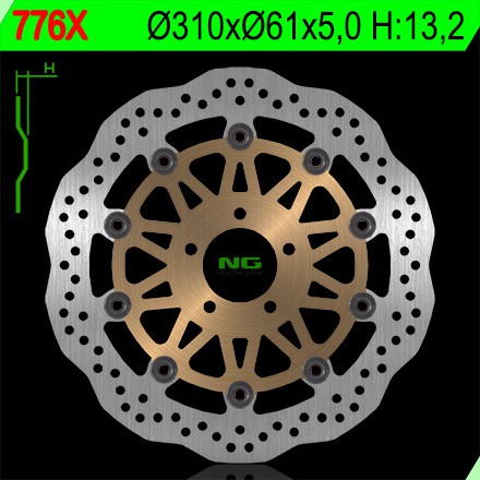 Disque de Frein Avant NG Brake Wave pour Kawasaki ZRX 1200 (01-08) 776X