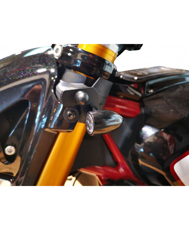 Kit Montage de Clignotant Moto Adaptable Avant pour Indian FTR 1200 - S (19-21)
