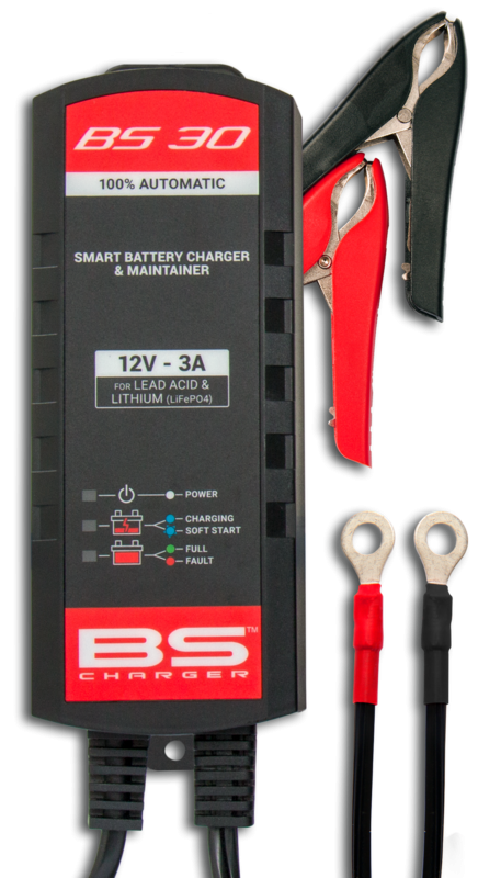 Chargeur de Batterie BS Battery intelligent BS30 - Acide et Lithium - 12V 3A