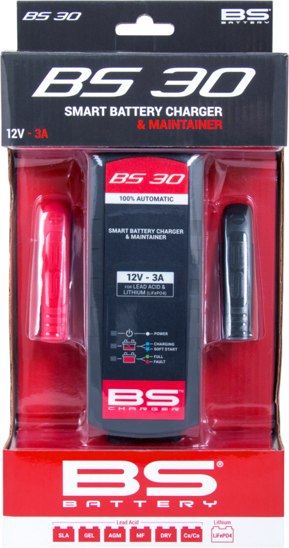 Chargeur de Batterie BS Battery intelligent BS30 - Acide et Lithium - 12V 3A