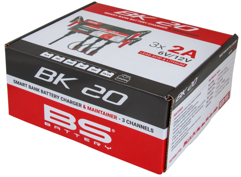 Chargeur de Batterie BS intelligent BK20 - Acide et Lithium - 6V/12V 3x2A