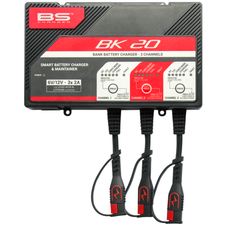 Chargeur de Batterie BS intelligent BK20 - Acide et Lithium - 6V/12V 3x2A