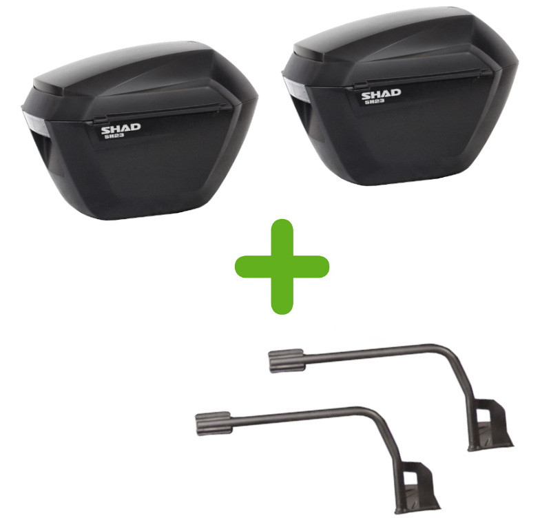 Pack Valises Latérales Shad + Support 3P pour Kawasaki Versys-X 300 (17-22)