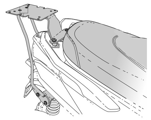 Support Top Case Scooter pour Kymco DTX 360 (21-22)
