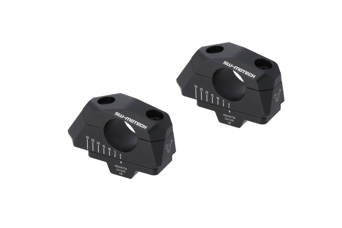 Rehausseur de guidon universel avec déport 5 - 30 mm pour guidon de diamètre 28 mm LEH.00.039.31000/B